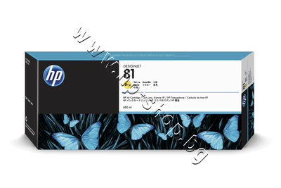 C4933A ������� HP 81, Yellow (680 ml)