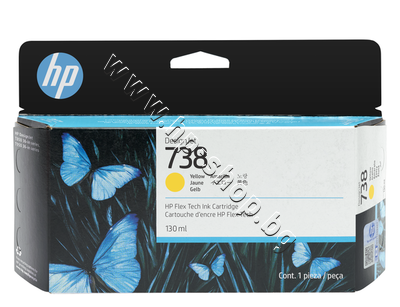 498N7A ������� HP 738, Yellow (130 ml)