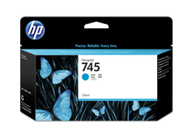 ������� � ����� �� �������������� �������� � ������� HP 745, Cyan (130 ml)