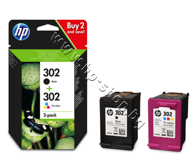 X4D37AE ������ HP 302 combo 2-pack, 4 �����