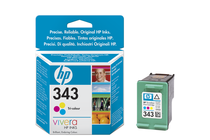 ������� � ����� �� ���������������� �������� � ������ HP 343, Tri-color